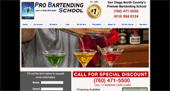 Desktop Screenshot of probartenderschool.com