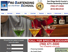 Tablet Screenshot of probartenderschool.com